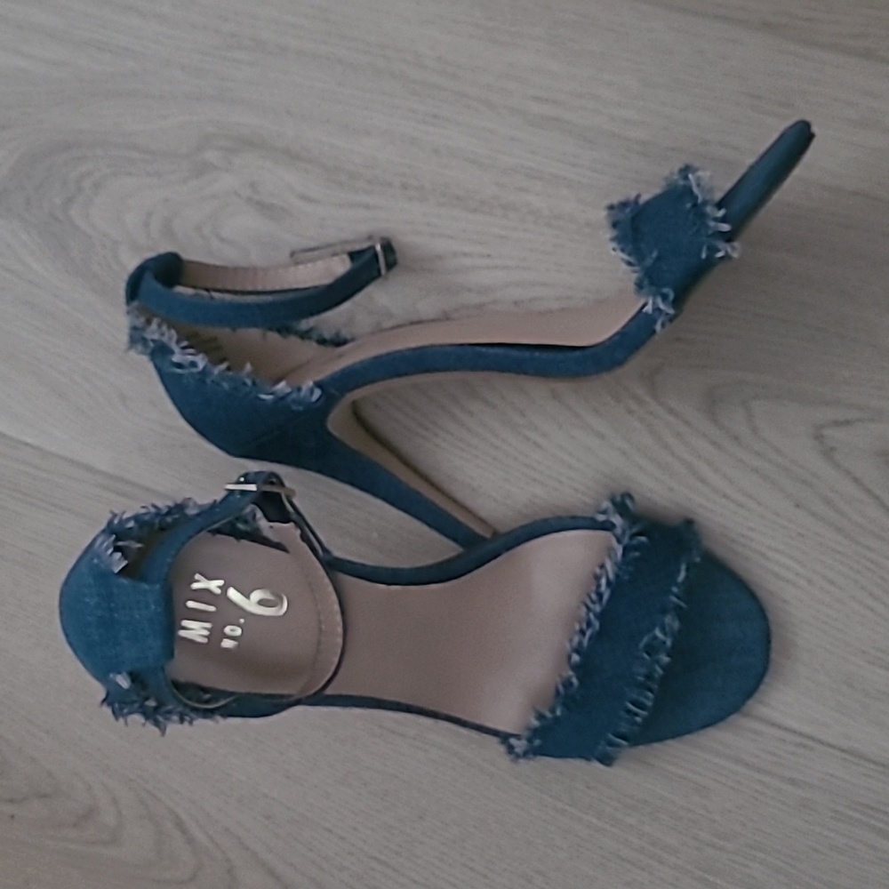 Strappy Jean Heels
